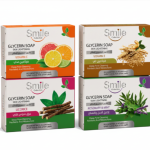 Smile Collection glycerin soap bars in four natural variants