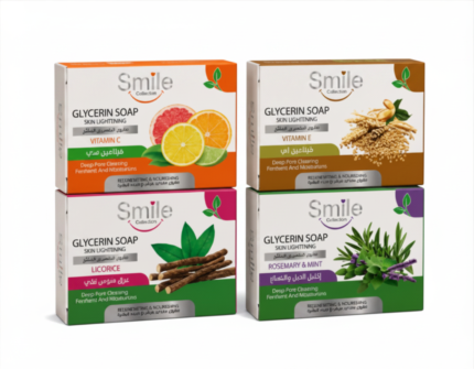 Smile Collection glycerin soap bars in four natural variants