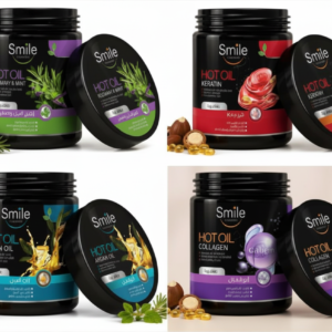 Smile Collection hot oil hair treatment jars in five variants