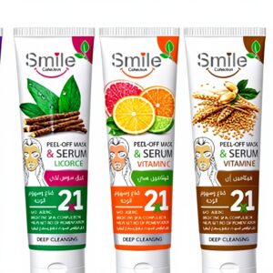 Smile Collection peel-off mask tubes in four herbal variants