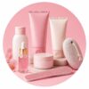 Pink skincare bottles and face care set — Face category